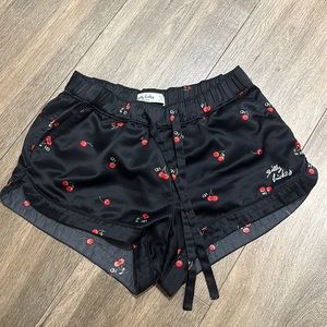 Holly Hicks Satin Cherry PJ shorts